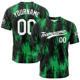 Custom Full Print Design Authentic Baseball Jersey green-black