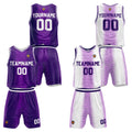 Custom Purple Reversible Basketball Suit for Adults and Kids Personalized Jersey enthsush
