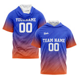 Custom Blue Orange Sleeve Hoodies for Men Women Shirts with Hoods Printed Name Logo