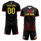 Custom Soccer Jerseys for Men Women Personalized Soccer Uniforms for Adult and Kid Black-Red