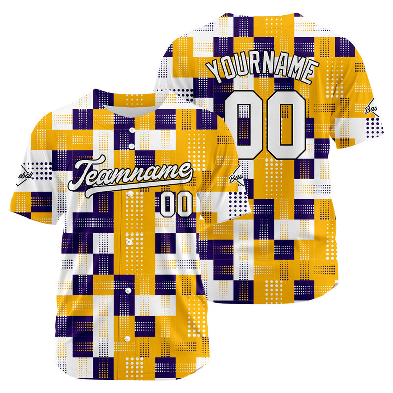 Custom Full Print Design Authentic Baseball Jersey orange-purle