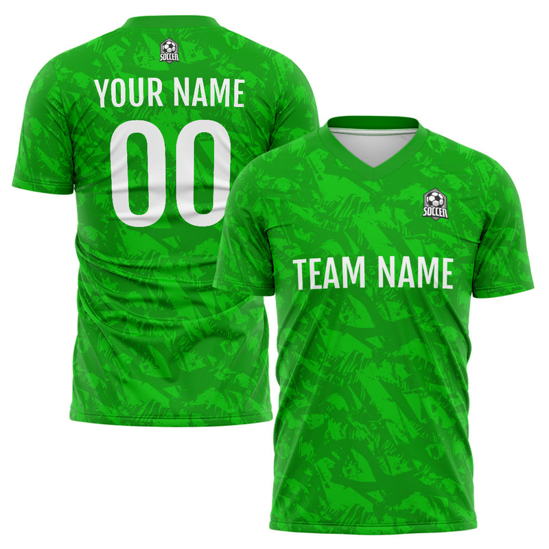 Custom Green Black Soccer Jerseys for Men Women Personalized Soccer Uniforms for Adult and Kid