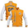 Custom Yellow White Grey Waterproof Varsity Jackets Personalized Stitched Name Number Logo to Letterman Jackets enthsush