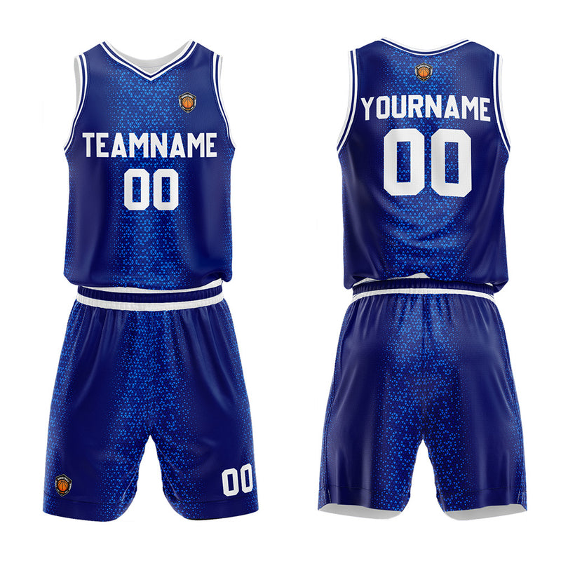 Custom Basketball Jersey Uniform Suit Printed Your Logo Name Number Royal