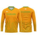 Custom Orange Green Basketball Soccer Football Shooting Long T-Shirt for Adults and Kids enthsush