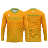 Custom Orange Green Basketball Soccer Football Shooting Long T-Shirt for Adults and Kids