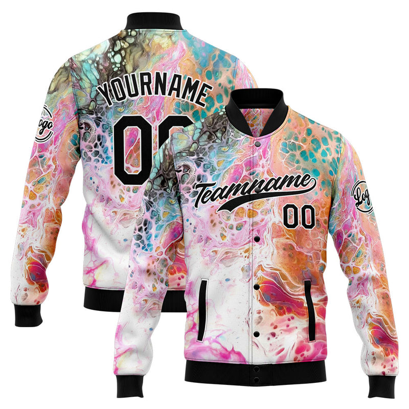 Personalized Custom Men's Jacket Customize Your Team Name, Logo, and Number