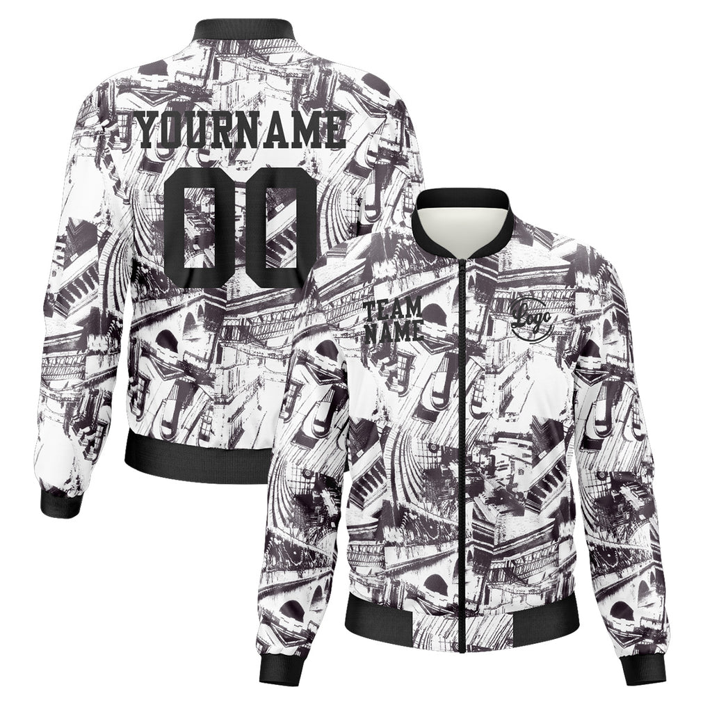 Custom Long Sleeve Windbreaker Jackets Uniform Printed Your Logo Name Number Architecture enthsush