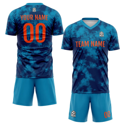 Custom Soccer Jerseys for Men Women Personalized Soccer Uniforms for Adult and Kid Blue-Navy enthsush
