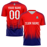 Custom Soccer Jerseys for Men Women Personalized Soccer Uniforms for Adult and Kid Red&Navy&White