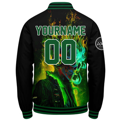 Custom Varsity Jacket Letterman jacket for Men, Women and Youth Green Black enthsush