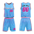 Custom Basketball Jersey Uniform Suit Printed Your Logo Name Number Light Blue enthsush