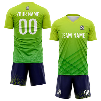 Custom Soccer Jerseys for Men Women Personalized Soccer Uniforms for Adult and Kid Green&Navy enthsush