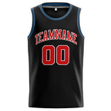 Custom Stitched Basketball Jersey for Men, Women And Kids Black-Red-Light Blue