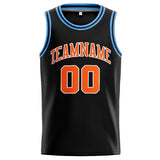 Custom Stitched Basketball Jersey for Men, Women And Kids Black-Orange-Light Blue