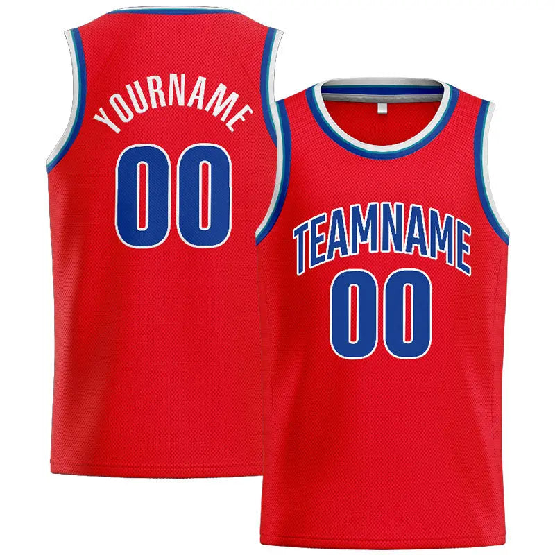 Custom Stitched Basketball Jersey for Men, Women And Kids Red-Royal-White enthsush