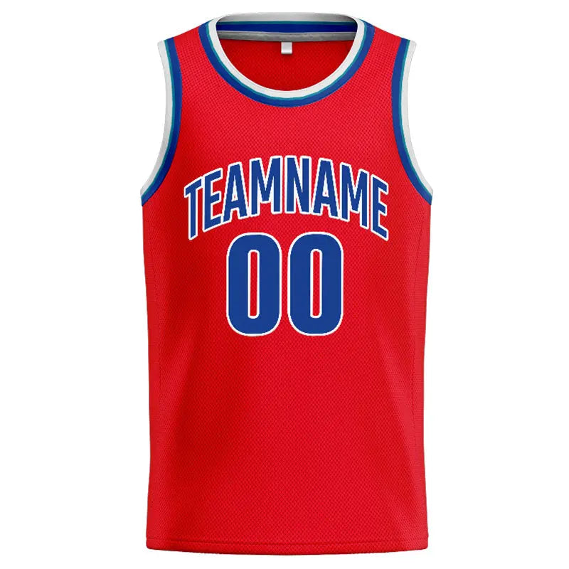 Custom Stitched Basketball Jersey for Men, Women And Kids Red-Royal-White enthsush