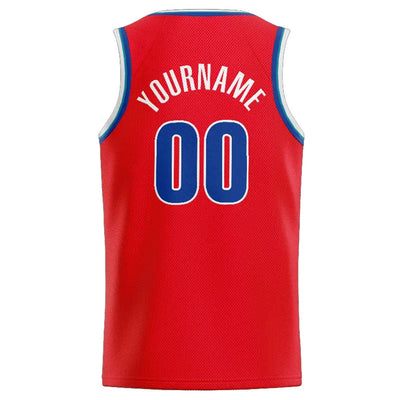 Custom Stitched Basketball Jersey for Men, Women And Kids Red-Royal-White enthsush