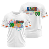 Custom Full Print Design Authentic Baseball Jersey white-orange