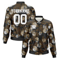 Custom Long Sleeve Windbreaker Jackets Uniform Printed Your Logo Name Number Flower enthsush