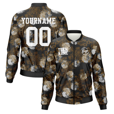 Custom Long Sleeve Windbreaker Jackets Uniform Printed Your Logo Name Number Flower enthsush