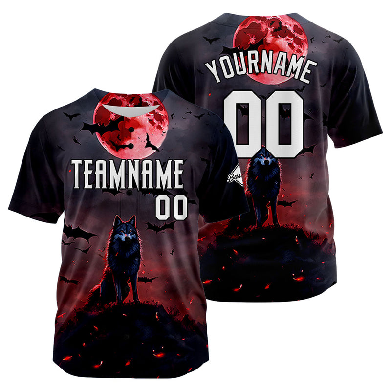 Custom Baseball Uniforms High-Quality for Adult Kids Optimized for Performance Blood Moon Wolf