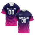 Custom Navy Pink Sleeve Hoodies for Men Women Shirts with Hoods Printed Name Logo enthsush