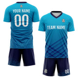 Custom Soccer Jerseys for Men Women Personalized Soccer Uniforms for Adult and Kid Blue&White