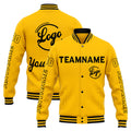 Custom Varsity Jacket Letterman jacket for Men, Women and Youth Yellow enthsush