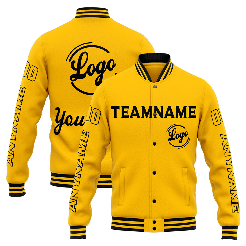 Custom Varsity Jacket Letterman jacket for Men, Women and Youth Yellow enthsush