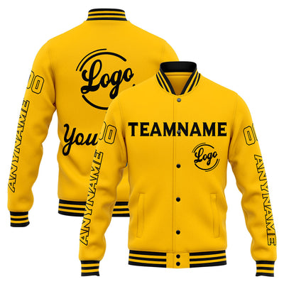Custom Varsity Jacket Letterman jacket for Men, Women and Youth Yellow enthsush