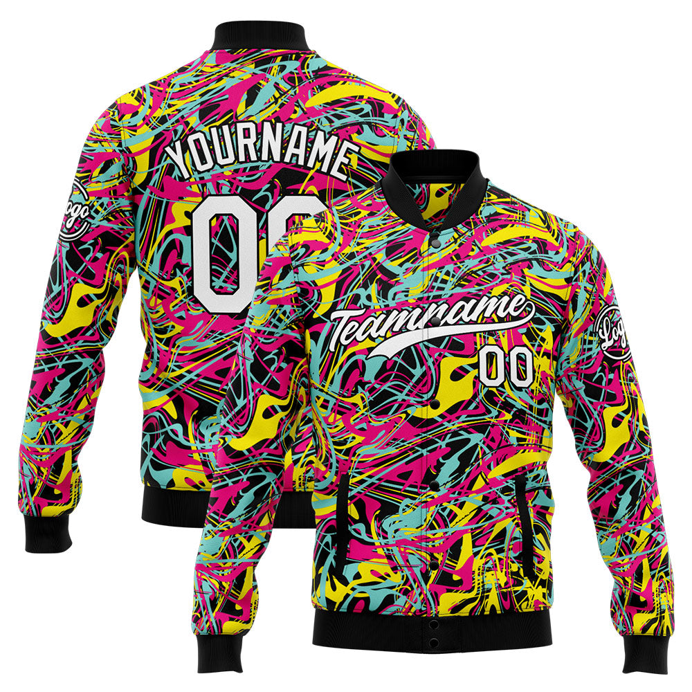 Personalized Custom Men's Jacket Customize Your Team Name, Logo, and Number enthsush