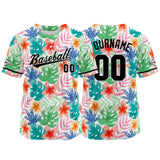 Custom Full Print Design Authentic Baseball Jersey green-red-blue