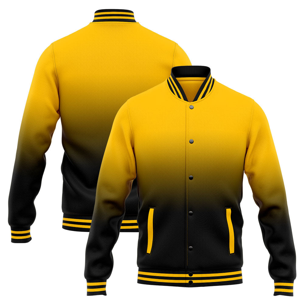 Custom Varsity Jacket Letterman jacket for Men, Women and Youth Yellow Black enthsush