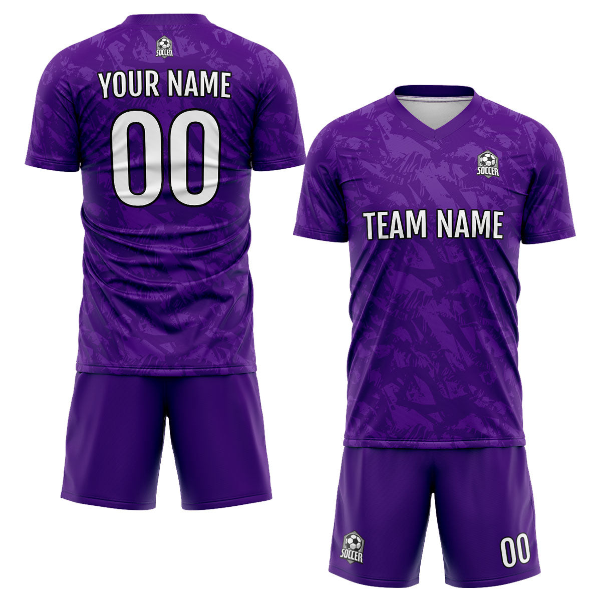 Custom Purple Soccer Jerseys for Men Women Personalized Soccer Uniforms for Adult and Kid enthsush