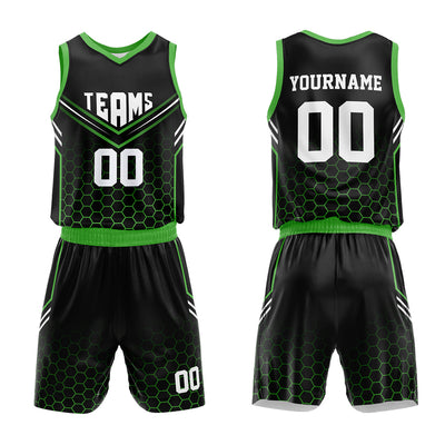 Custom Basketball Jersey Uniform Suit Printed Your Logo Name Number Black-Blue-Pink enthsush
