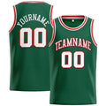 Custom Stitched Basketball Jersey for Men, Women And Kids Green-White-Red enthsush