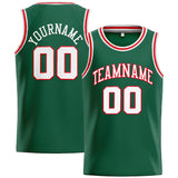 Custom Stitched Basketball Jersey for Men, Women And Kids Green-White-Red