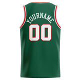 Custom Stitched Basketball Jersey for Men, Women And Kids Green-White-Red