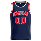 Custom Stitched Basketball Jersey for Men, Women And Kids Navy-Red-White