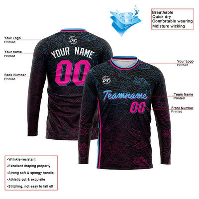Custom Basketball Soccer Football Shooting Long T-Shirt for Adults and Kids Black enthsush