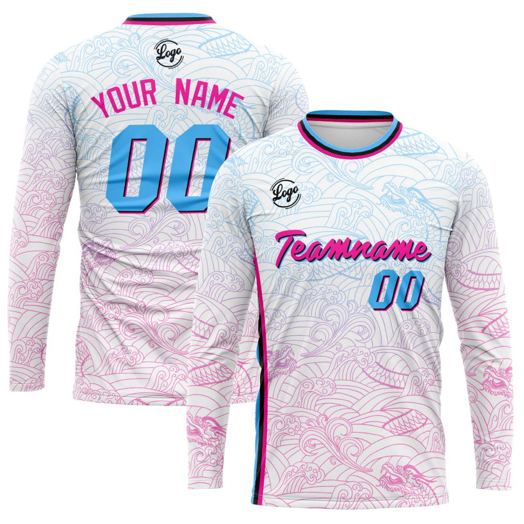 Custom Basketball Soccer Football Shooting Long T-Shirt for Adults and Kids White enthsush