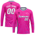 Custom Basketball Soccer Football Shooting Long T-Shirt for Adults and Kids Pink enthsush