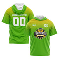 Custom Green Yellow Short Sleeve Hoodies for Men Women Shirts with Hoods Printed Name Logo enthsush