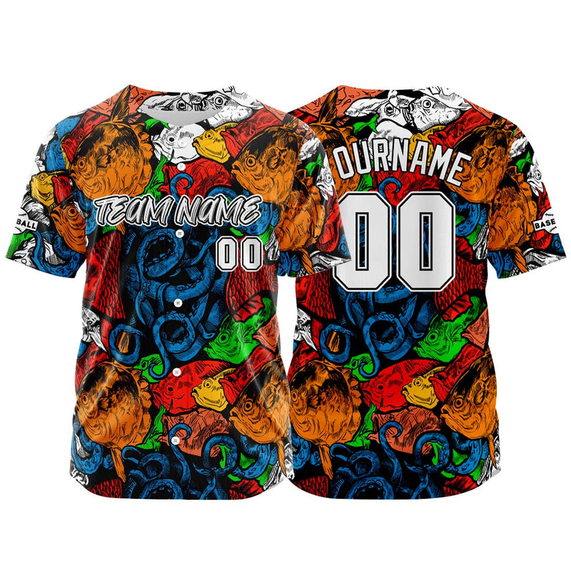 Custom Baseball Uniforms High-Quality for Adult Kids Optimized for Performance Seabed-Orange&Royal