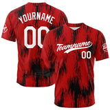 Custom Full Print Design Authentic Baseball Jersey red-black