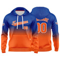 Custom Gradient Hoodie For Man Woman Girl Boy Print Your Logo Name Number Royal Orange enthsush