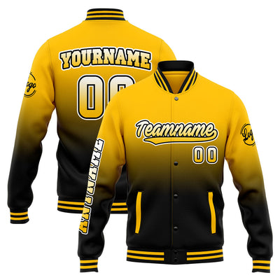 Custom Varsity Jacket Letterman jacket for Men, Women and Youth Yellow Black enthsush
