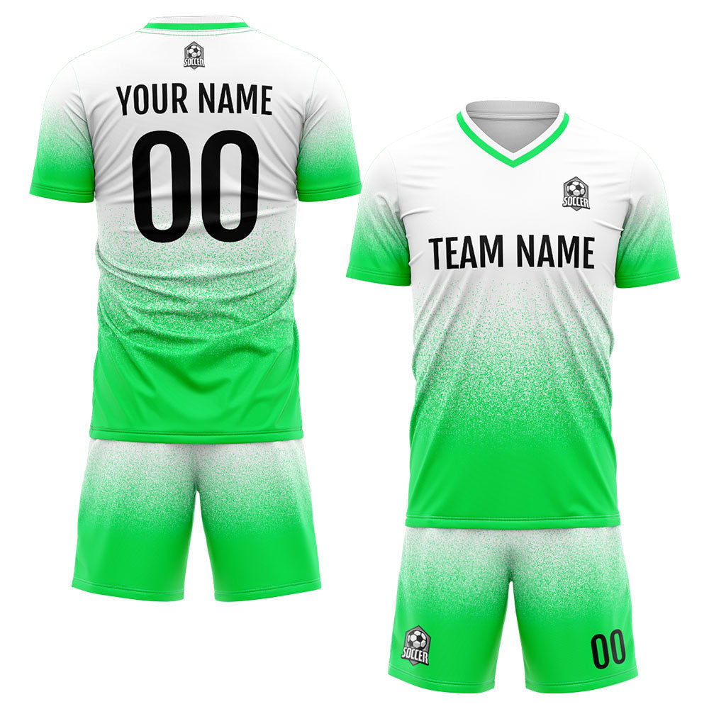 Custom Soccer Jerseys for Men Women Personalized Soccer Uniforms for Adult and Kid None green&White enthsush