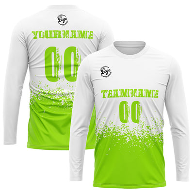 Custom Basketball Soccer Football Shooting Long T-Shirt for Adults and Kids White&Light Blue enthsush